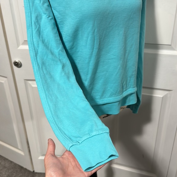 Women's Athleta Sundown Sweatshirt 2.0 in "Gulf Green" - Picture 3 of 8